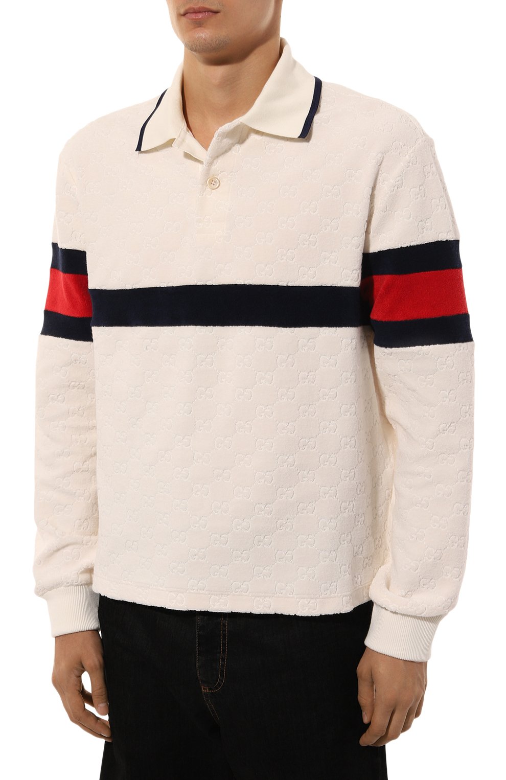 Хлопковое поло GUCCI, арт. 768615/XJF4E, фото 3