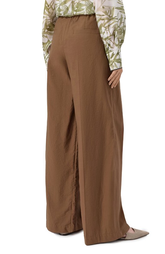 Хлопковые брюки Brunello Cucinelli ML140P8721 Коричневый  ML140P8721 Фото 4