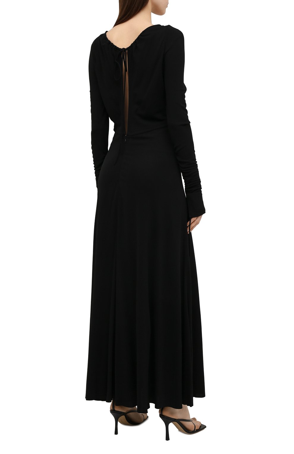 Платье из вискозы VICTORIA BECKHAM черного цвета по цене 158000 руб., арт. 1221WDR002533A, фото 4 Платье из вискозы VICTORIA BECKHAM, арт. 1221WDR002533A, фото 4