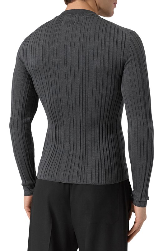 Шелковый джемпер Dolce & Gabbana GXX22T/JBSN6 Серый  GXX22T/JBSN6 Фото 4
