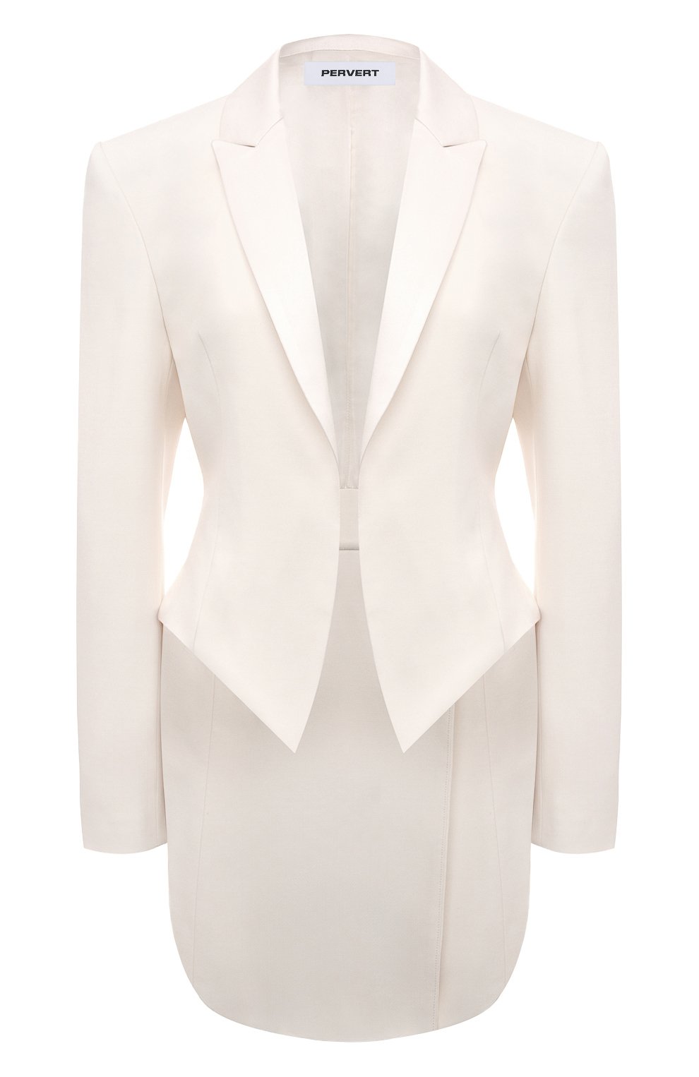 Шерстяной жакет PERVERT молочного цвета по цене 42000 руб., арт. PE23/JA03/52-08, фото 1 Шерстяной жакет PERVERT, арт. PE23/JA03/52-08, фото 1
