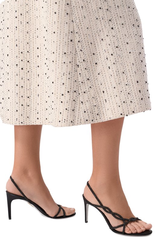 Текстильные босоножки Braid 80 Rene Caovilla C12472-080/R001 Чёрный  C12472-080/R001 Фото 2