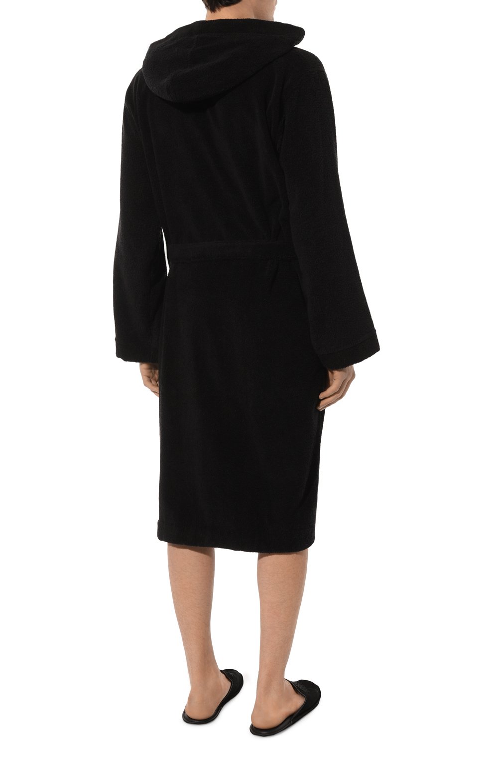 Хлопковый халат MOSCHINO черного цвета по цене 18300 руб., арт. 232V6/A9601/4307, фото 4 Хлопковый халат MOSCHINO, арт. 232V6/A9601/4307, фото 4