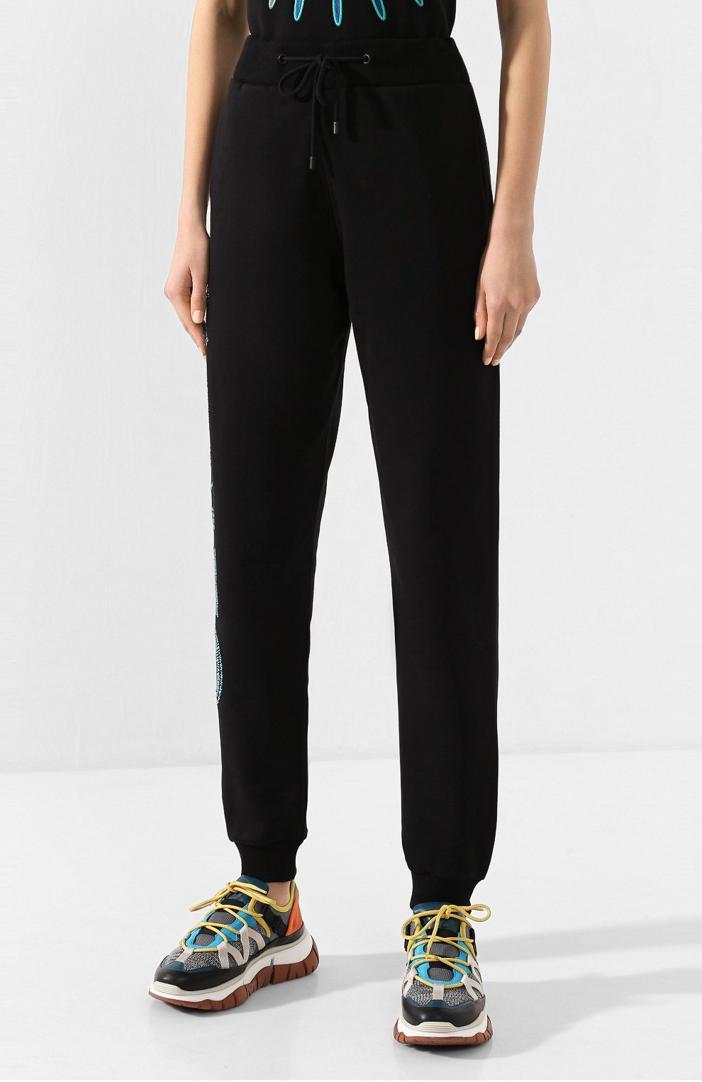 Хлопковые джоггеры KENZO черного цвета по цене 26650 руб., арт. FA52PA722953, фото 3 Хлопковые джоггеры KENZO, арт. FA52PA722953, фото 3