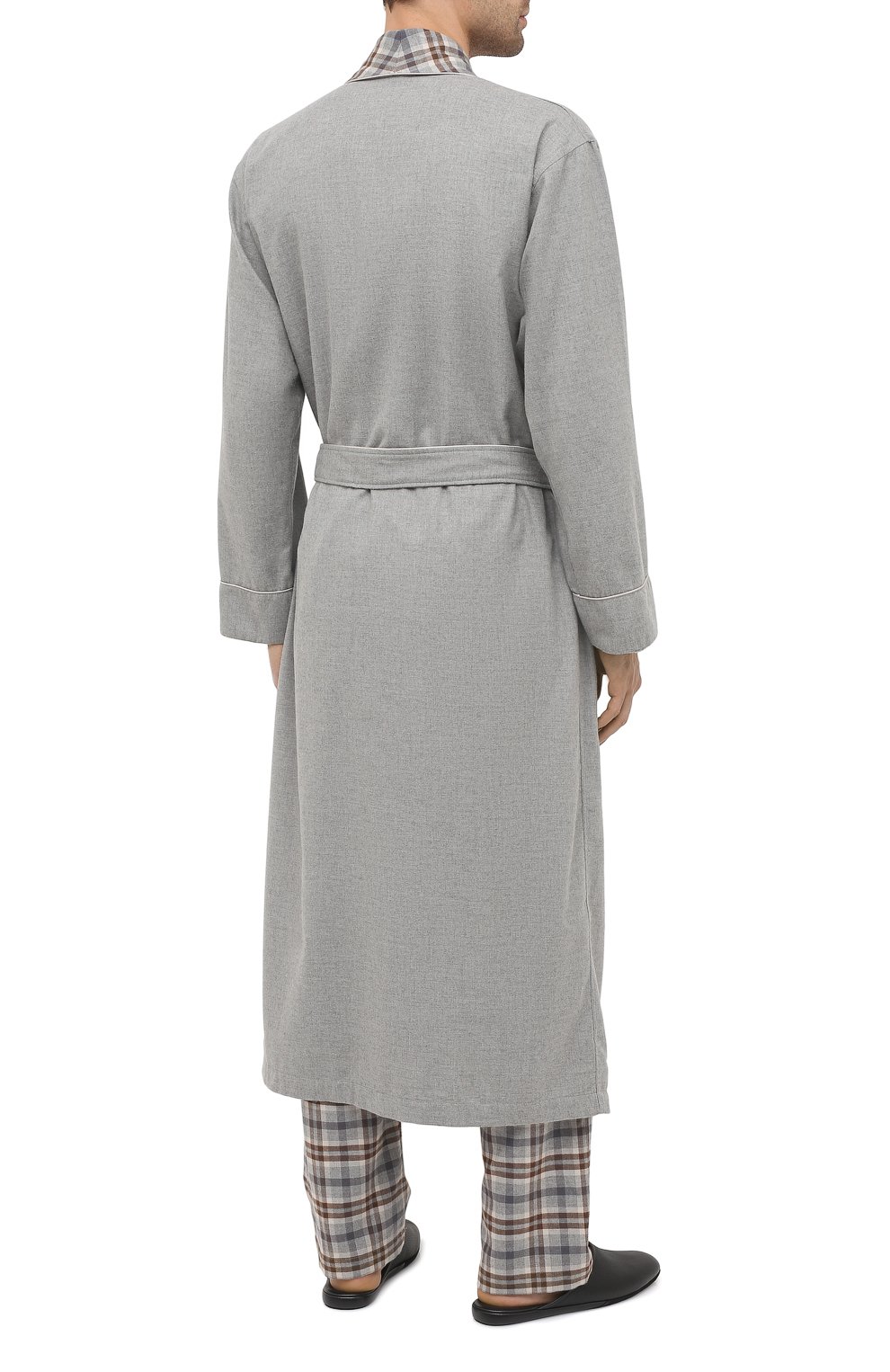 Халат из хлопка и шерсти ZIMMERLI, арт. 4600-75143, фото 4