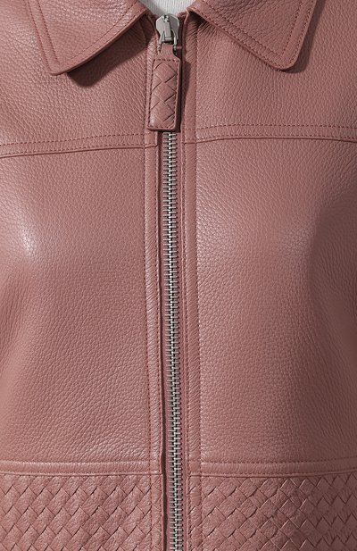 Кожаный жакет BOTTEGA VENETA светло-розового цвета по цене 448000 руб., арт. 546308/V0K90, фото 5 Кожаный жакет BOTTEGA VENETA, арт. 546308/V0K90, фото 5