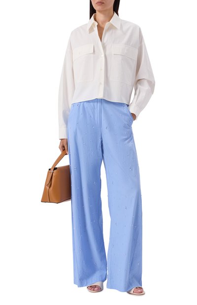 Хлопковые брюки GIUSEPPE DI MORABITO голубого цвета по цене 55950 руб., арт. 06PSPA507R 16406, фото 2 Хлопковые брюки GIUSEPPE DI MORABITO, арт. 06PSPA507R 16406, фото 2