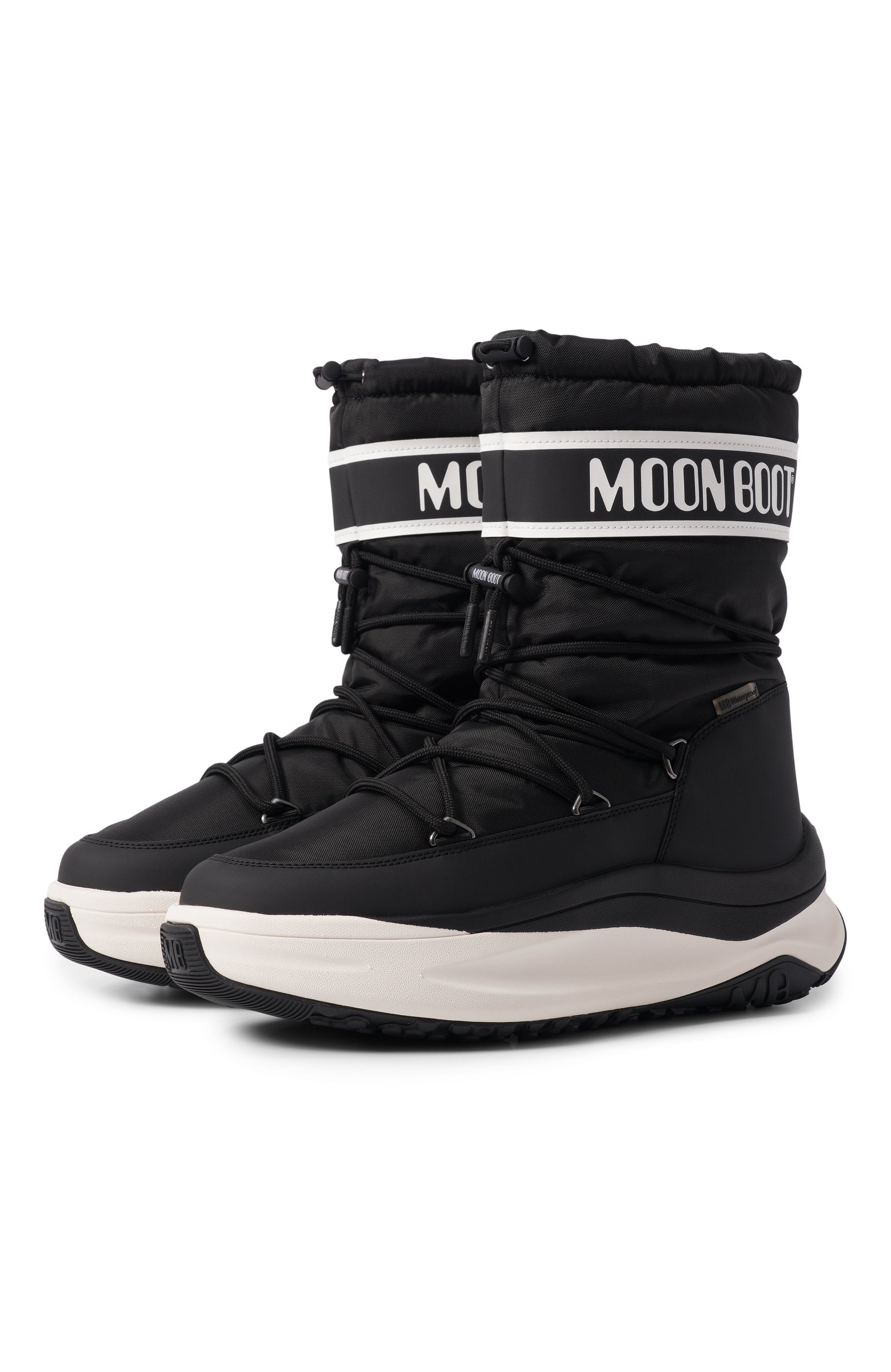 Комбинированные сапоги moon247 MOON BOOT черного цвета по цене 28400 руб., арт. 80D2490010, фото 1 Комбинированные сапоги moon247 MOON BOOT, арт. 80D2490010, фото 1