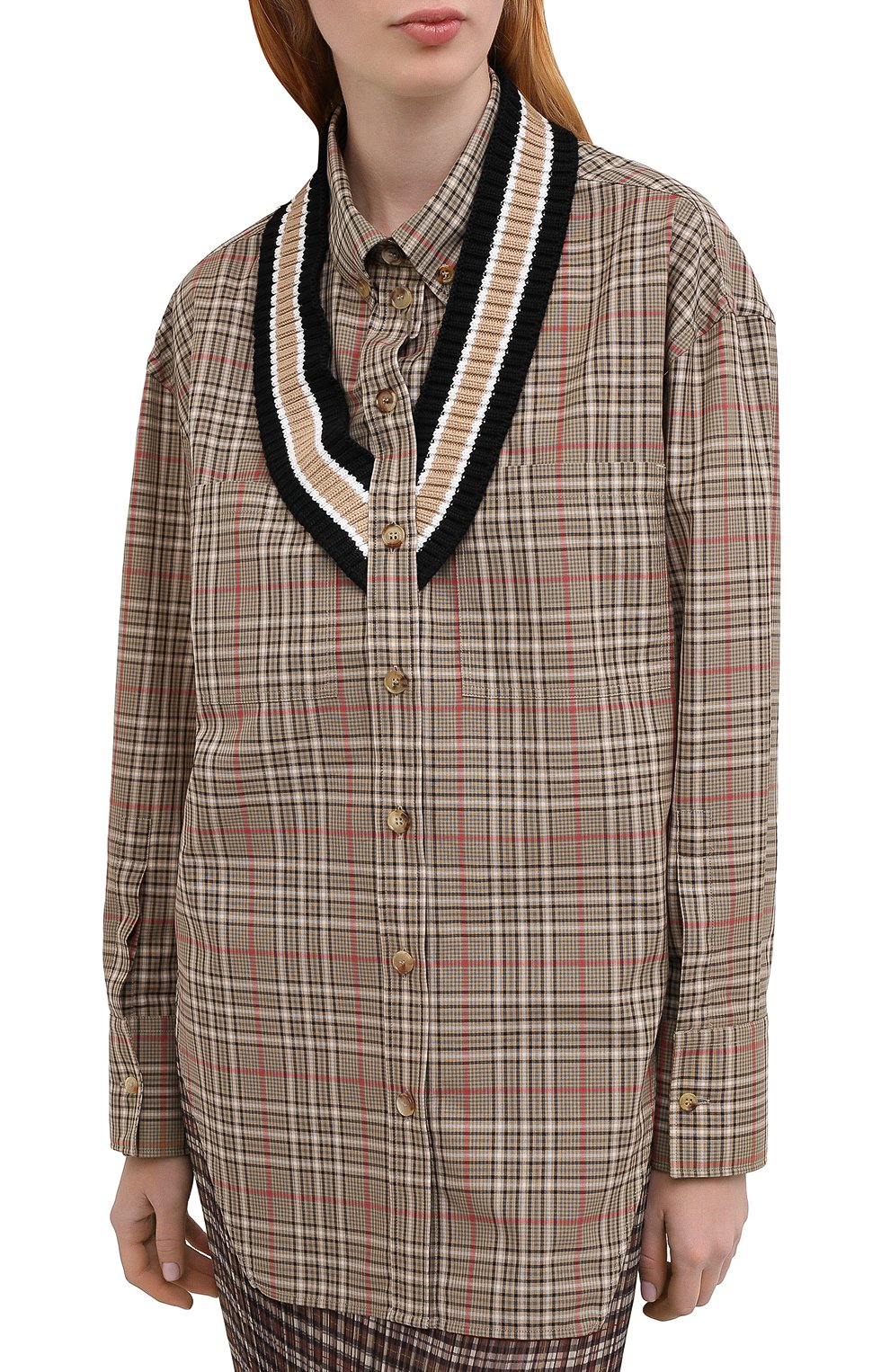 Хлопковая рубашка BURBERRY, арт. 4566410, фото 3