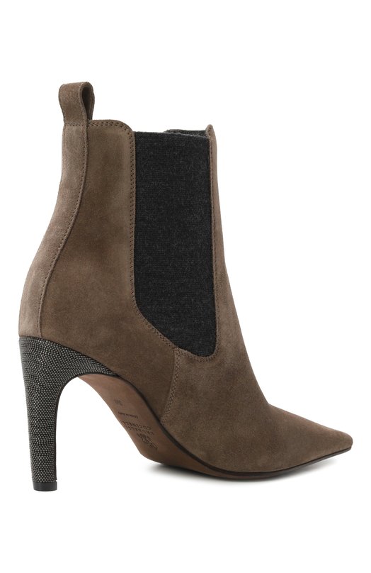 Замшевые ботильоны Brunello Cucinelli MZSFC3008P Коричневый  MZSFC3008P Фото 5