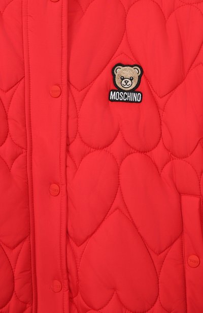 Утепленная куртка MOSCHINO красного цвета по цене 41750 руб., арт. HDS05A/L3AC7, фото 3 Утепленная куртка MOSCHINO, арт. HDS05A/L3AC7, фото 3