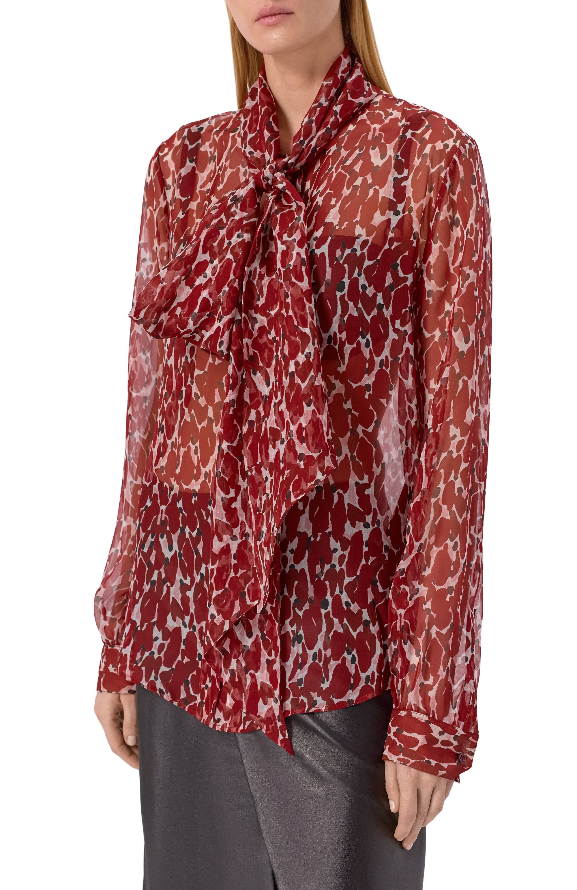 Шелковая блузка SAINT LAURENT, арт. 842861/Y4J35, фото 3