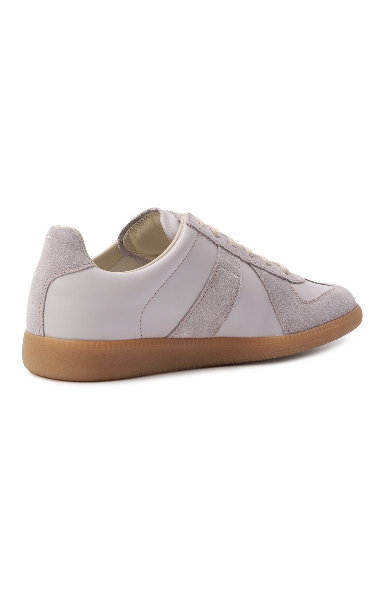 Женские кожаные кеды replica MAISON MARGIELA сиреневого цвета, арт. S58WS0109/P1895 | Фото 5 (Материал внешний: Натуральная кожа; Материал внутренний: Текстиль; Подошва: Платформа; Материал утеплителя: Без утеплителя; Стили: Кэжуэл; Кросс-КТ: Низкие; Автоматизация состава: Проставлено; Автоматизация ТО: Проставлено)