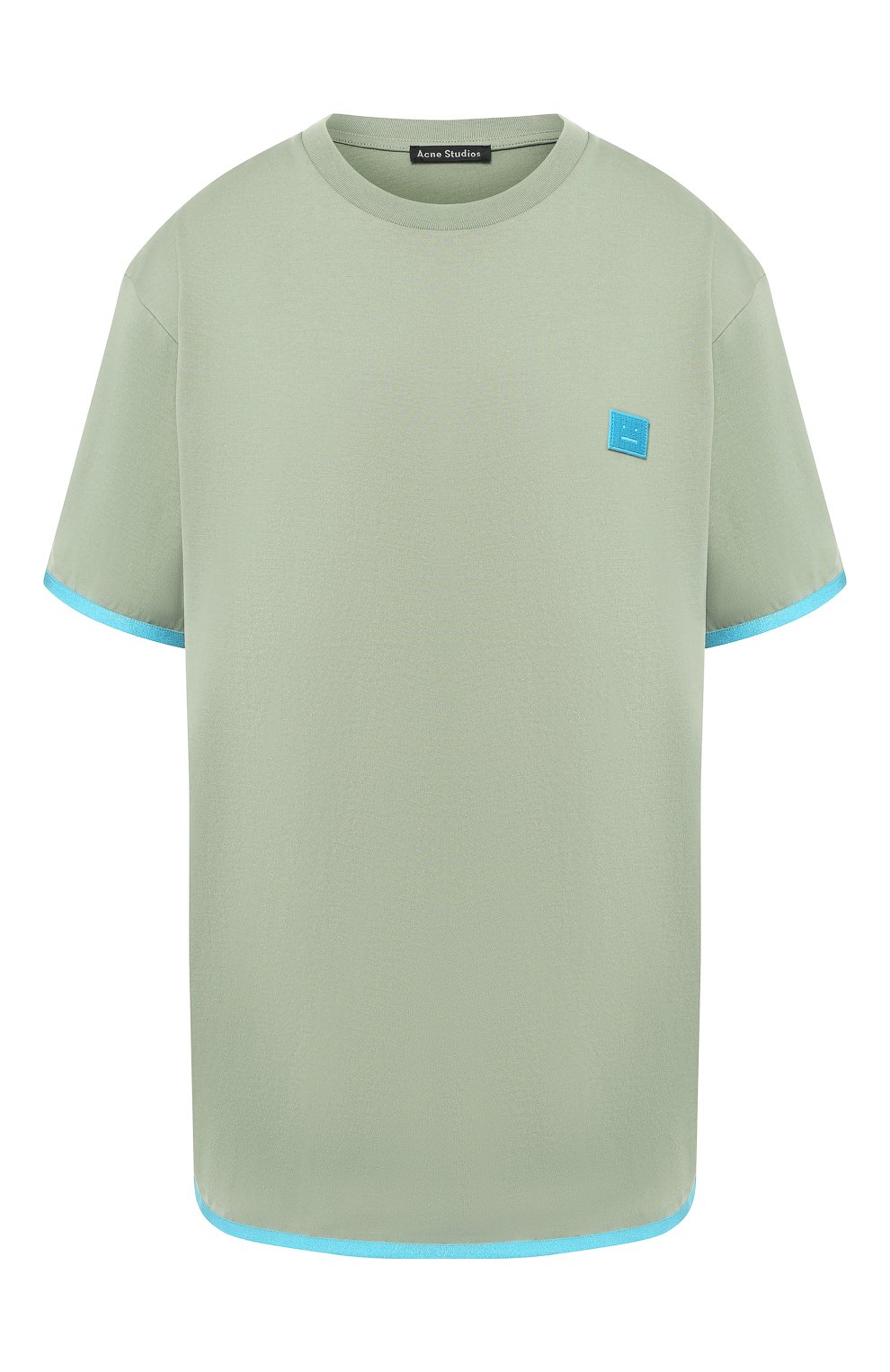 Хлопковая футболка ACNE STUDIOS светло-зеленого цвета по цене 12350 руб., арт. CL0022/W, фото 1 Хлопковая футболка ACNE STUDIOS, арт. CL0022/W, фото 1