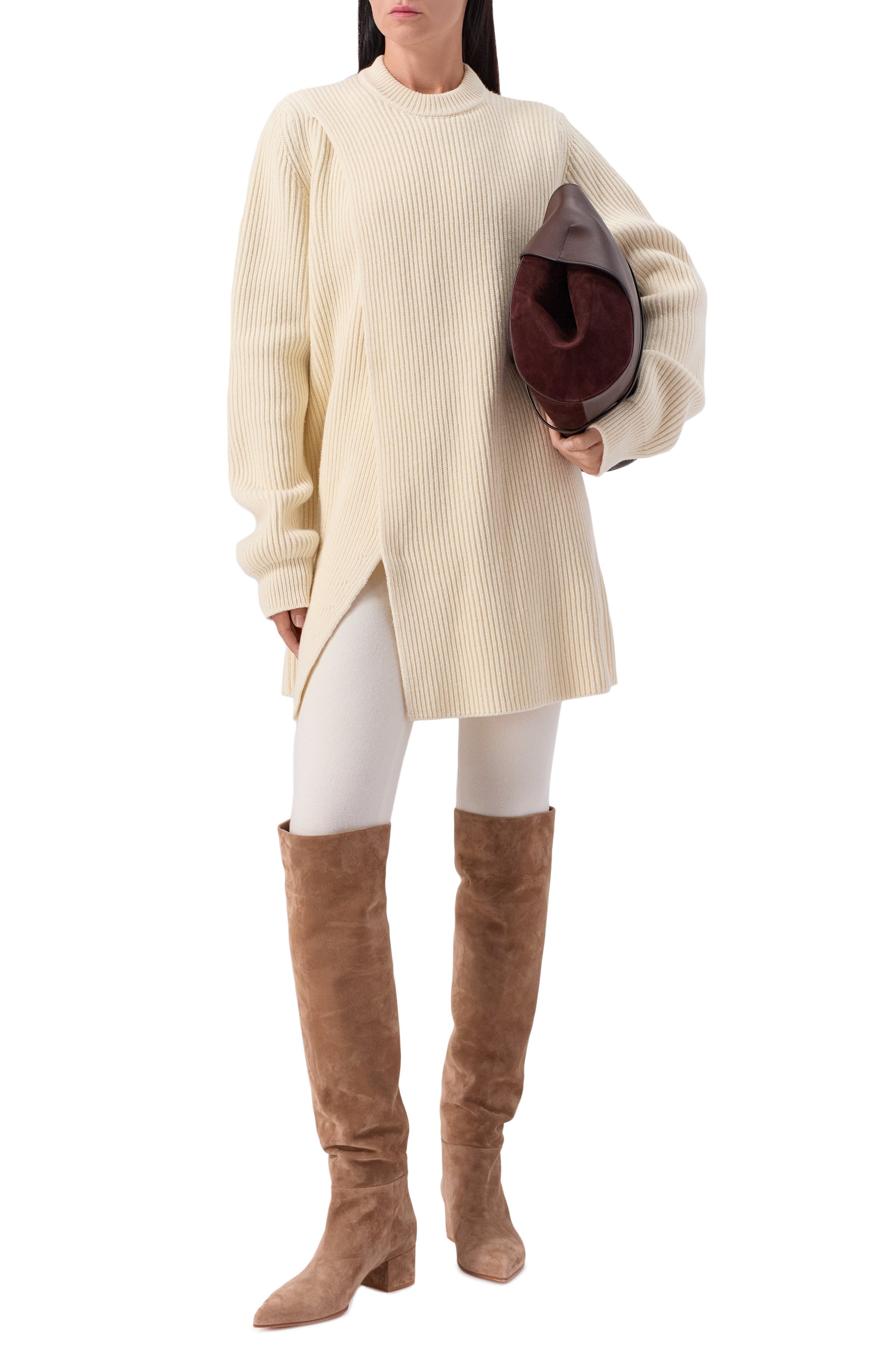 Замшевые ботфорты camoscio GIANVITO ROSSI, арт. G80233.45RIC.C45CAML, фото 3