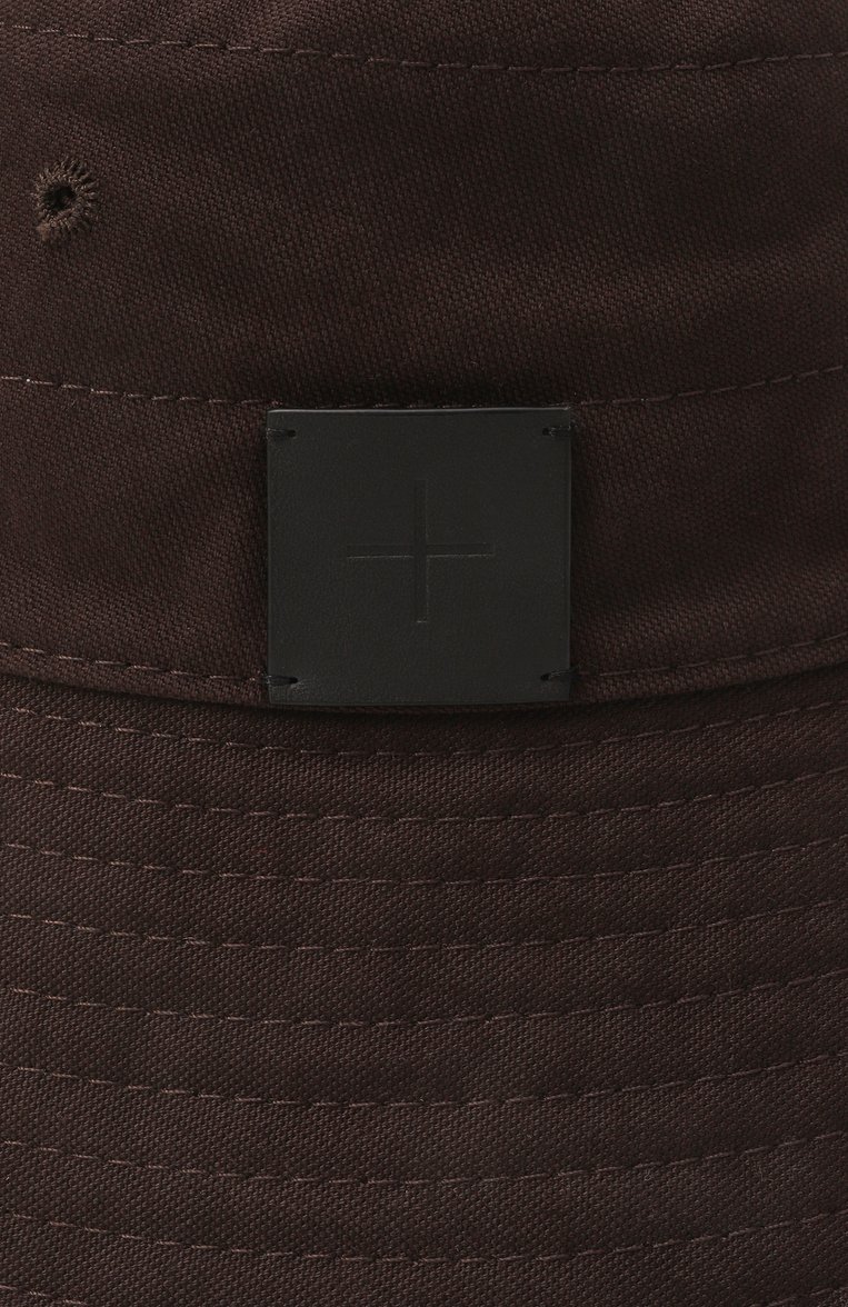 Женская хлопковая панама JIL SANDER коричневого цвета, арт. J40TC0135/J45267 | Фото 4 (Нос: Не проставлено; Материал: Текстиль, Хлопок)