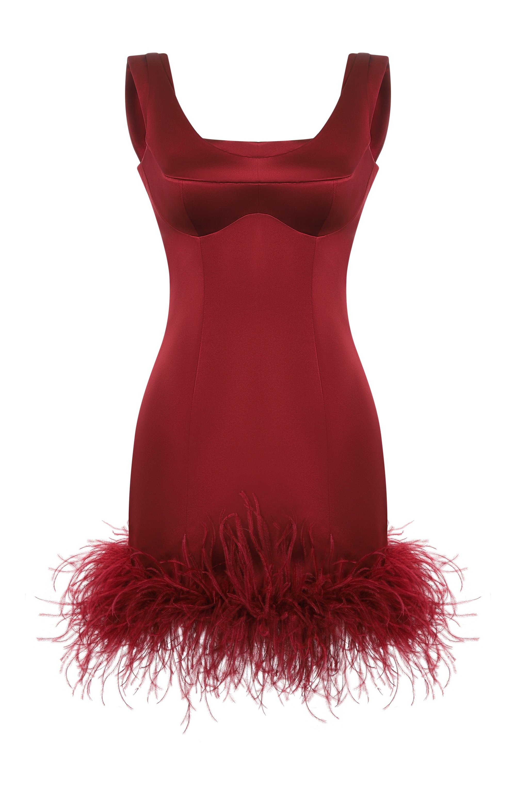 Атласное платье с отделкой перьями LEFFERS, арт. 22.52.100.16.10, фото 1