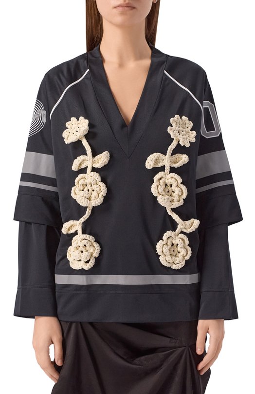 Лонгслив Ganni T4392 Чёрный  T4392 Фото 3