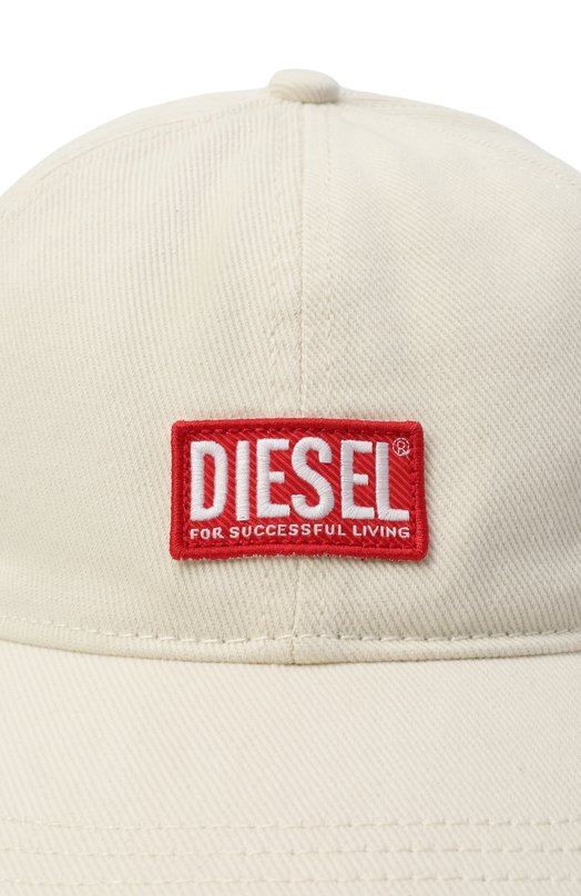 Хлопковая бейсболка Diesel A11360/0BLAA Кремовый  A11360/0BLAA Фото 3