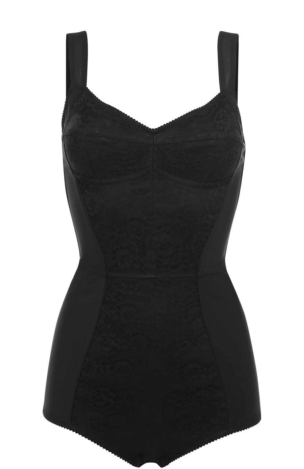 Кружевное однотонное боди DOLCE & GABBANA черного цвета по цене 111500 руб., арт. 0102/F7X07T/G9798, фото 1 Кружевное однотонное боди DOLCE & GABBANA, арт. 0102/F7X07T/G9798, фото 1