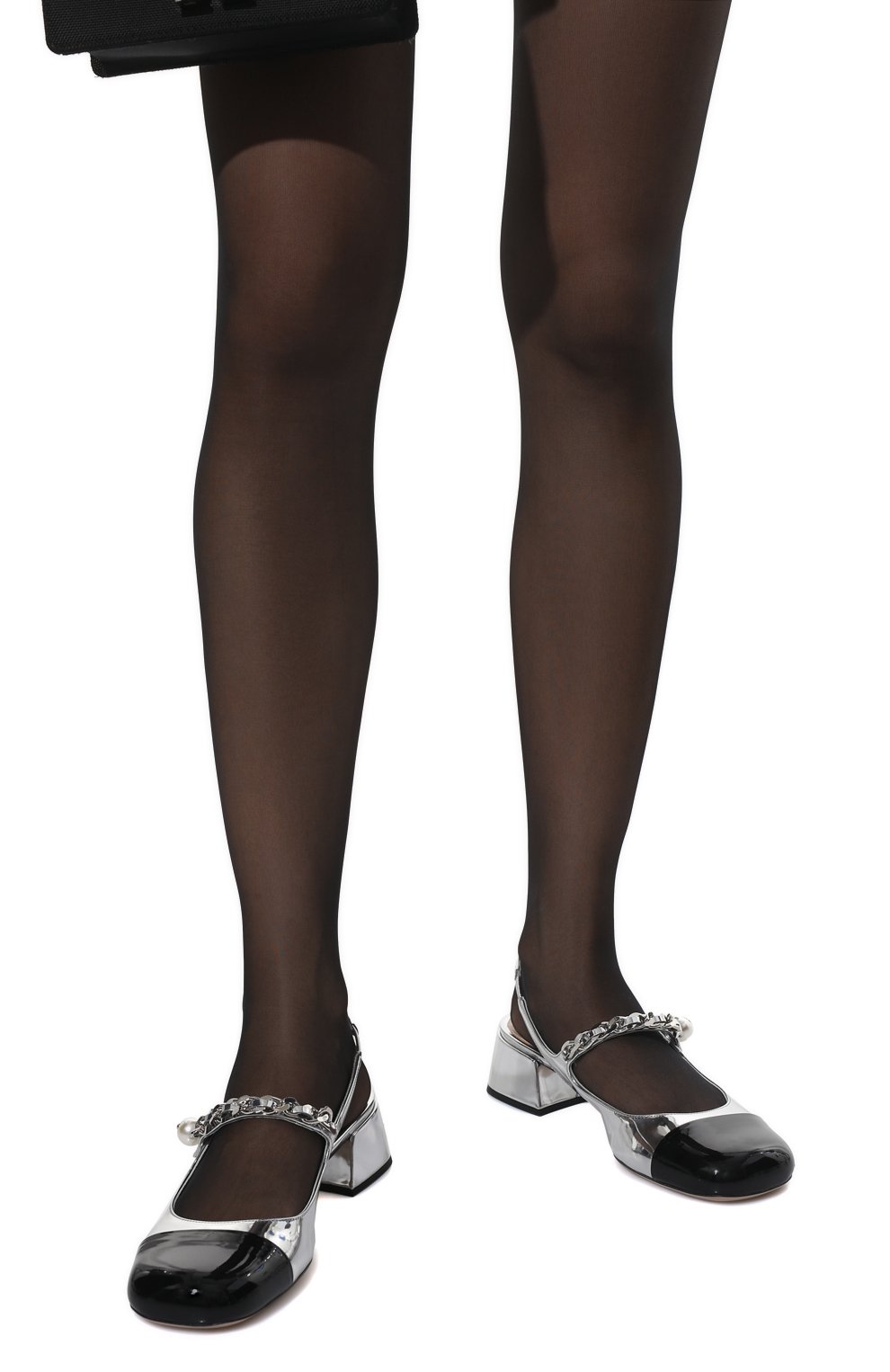 Комбинированные туфли MIU MIU, арт. 5I460D/3LDJ, фото 3