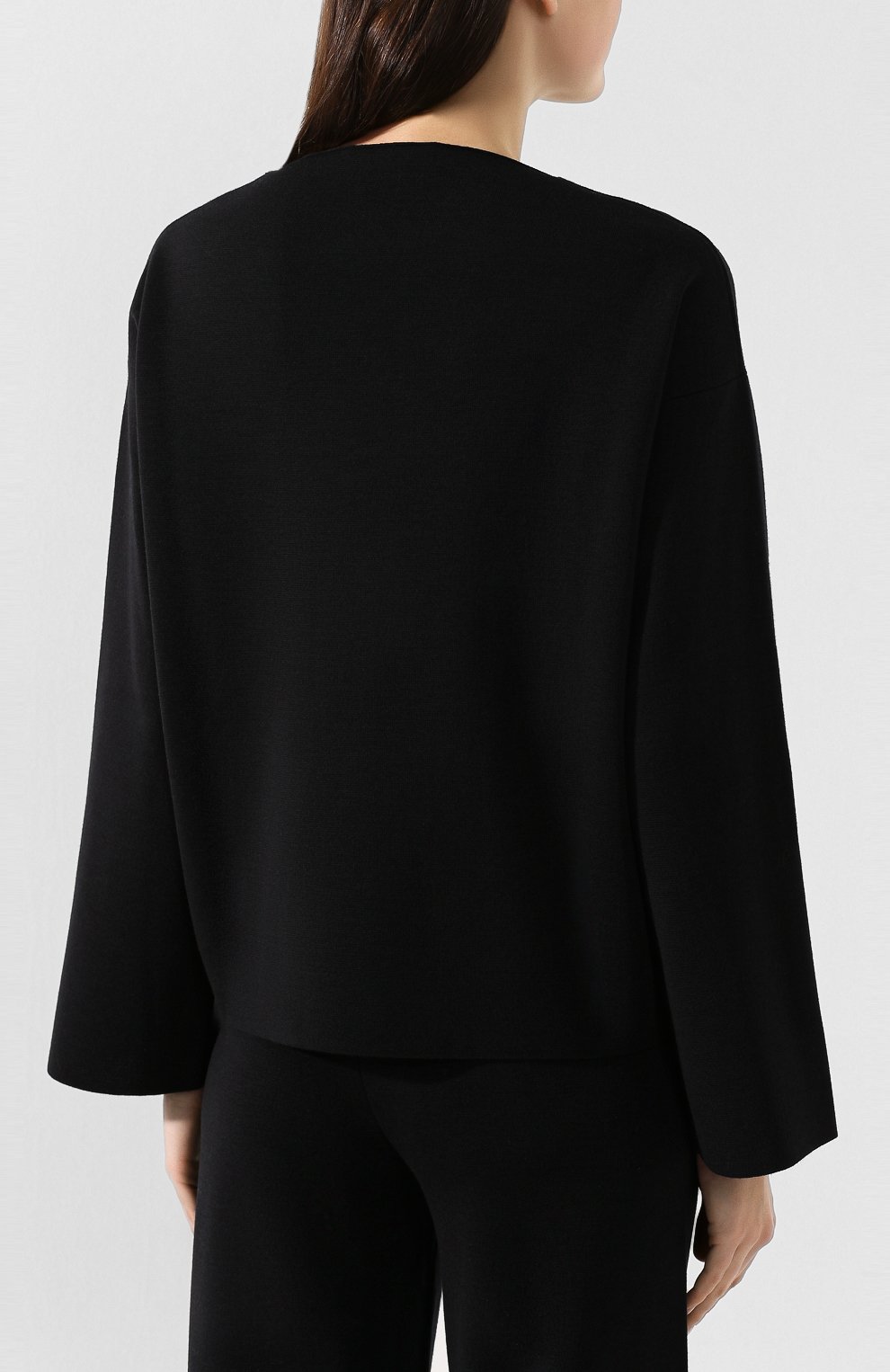 Шерстяной пуловер MANSUR GAVRIEL черного цвета по цене 41050 руб., арт. WF19K014HN, фото 4 Шерстяной пуловер MANSUR GAVRIEL, арт. WF19K014HN, фото 4