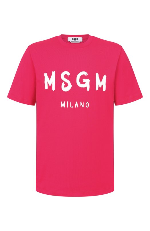 Хлопковая футболка MSGM 4040MM510/267002 Розовый 4040MM510/267002