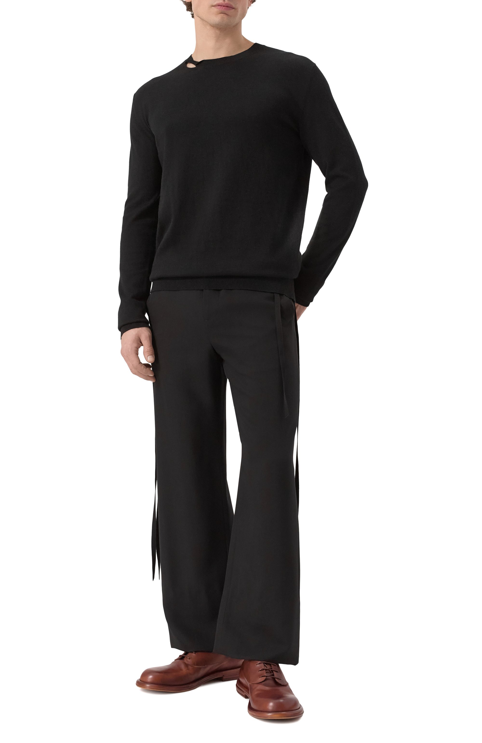 Джемпер из хлопка и кашемира ANN DEMEULEMEESTER, арт. B0012481/KN054, фото 2