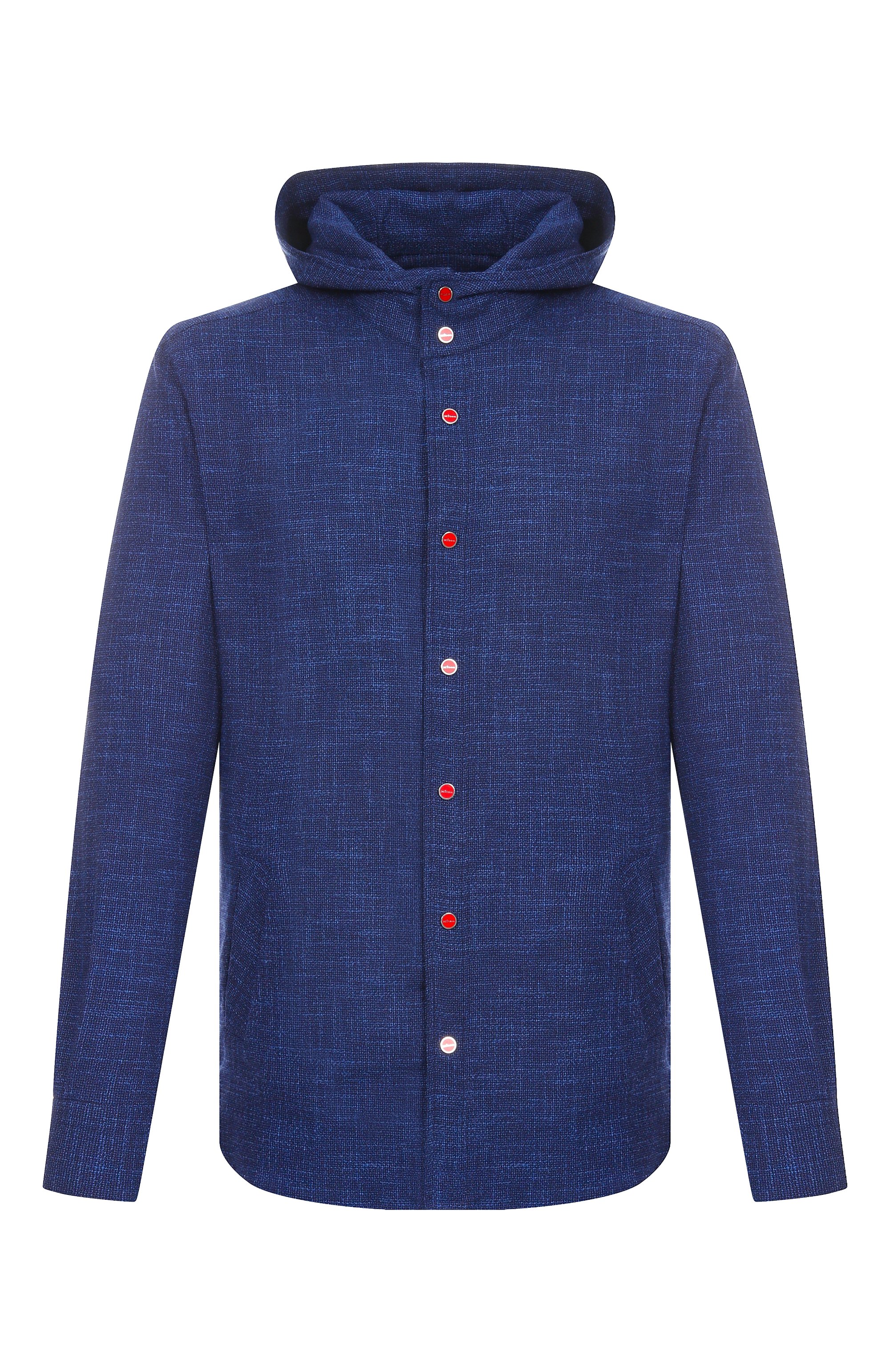 Рубашка из шерсти и шелка KITON синего цвета по цене 149000 руб., арт. UMCMARK0615E03, фото 1 Рубашка из шерсти и шелка KITON, арт. UMCMARK0615E03, фото 1