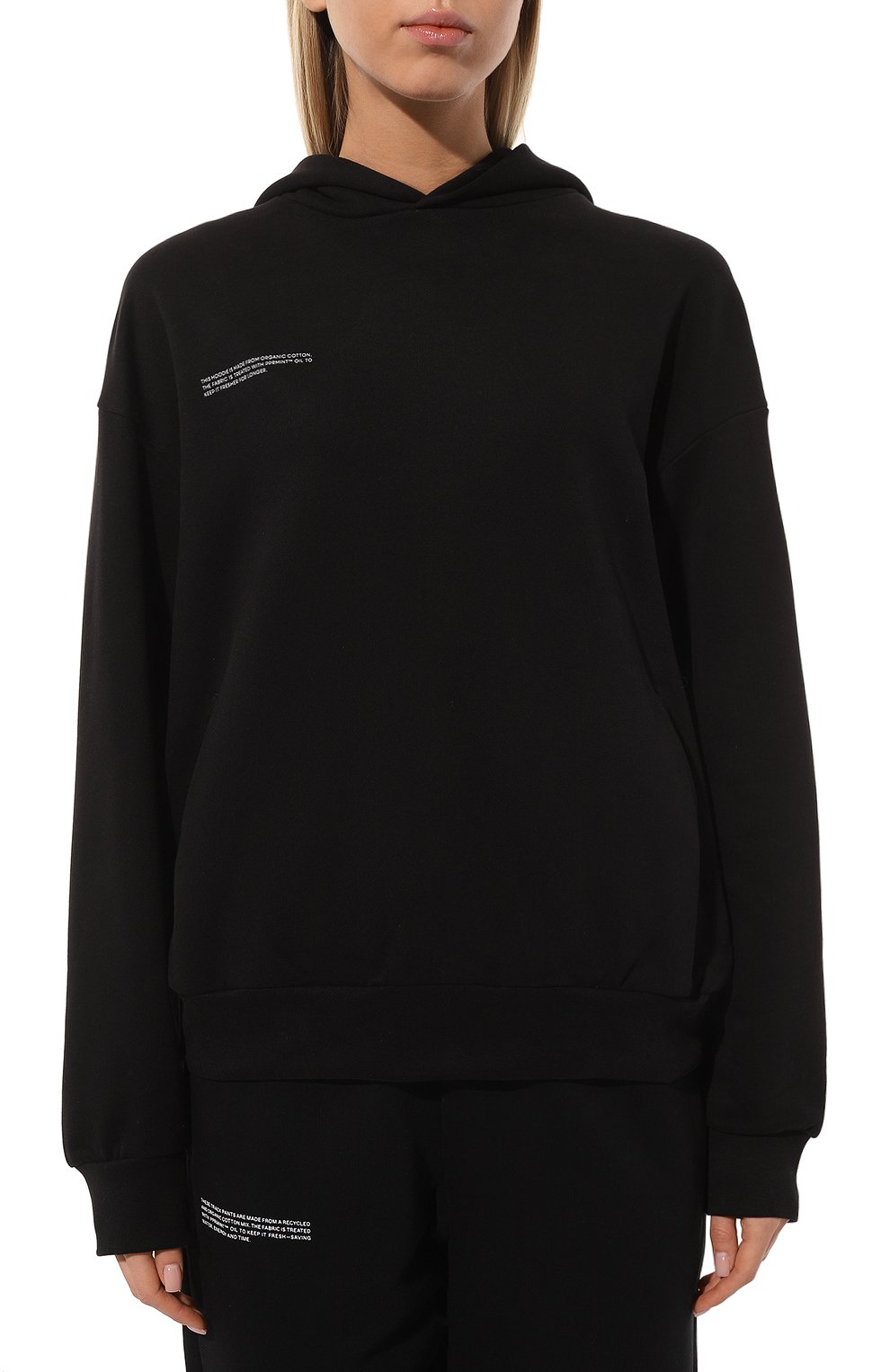 Хлопковое худи PANGAIA черного цвета по цене 20800 руб., арт. 10000180, фото 3 Хлопковое худи PANGAIA, арт. 10000180, фото 3
