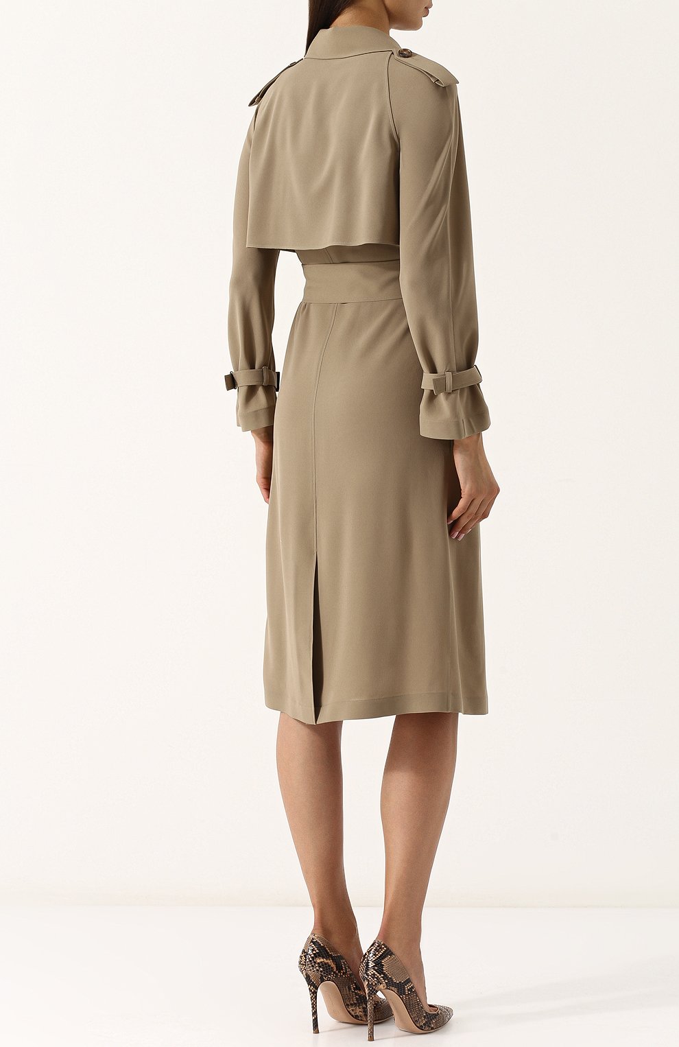 Приталенное шелковое платье с поясом MICHAEL KORS COLLECTION, арт. KDK/425AKK552, фото 4