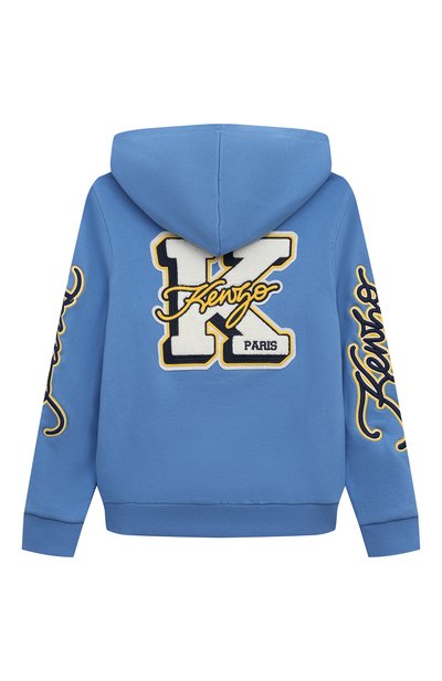 Хлопковая толстовка KENZO голубого цвета по цене 14500 руб., арт. K60290/6-12, фото 2 Хлопковая толстовка KENZO, арт. K60290/6-12, фото 2