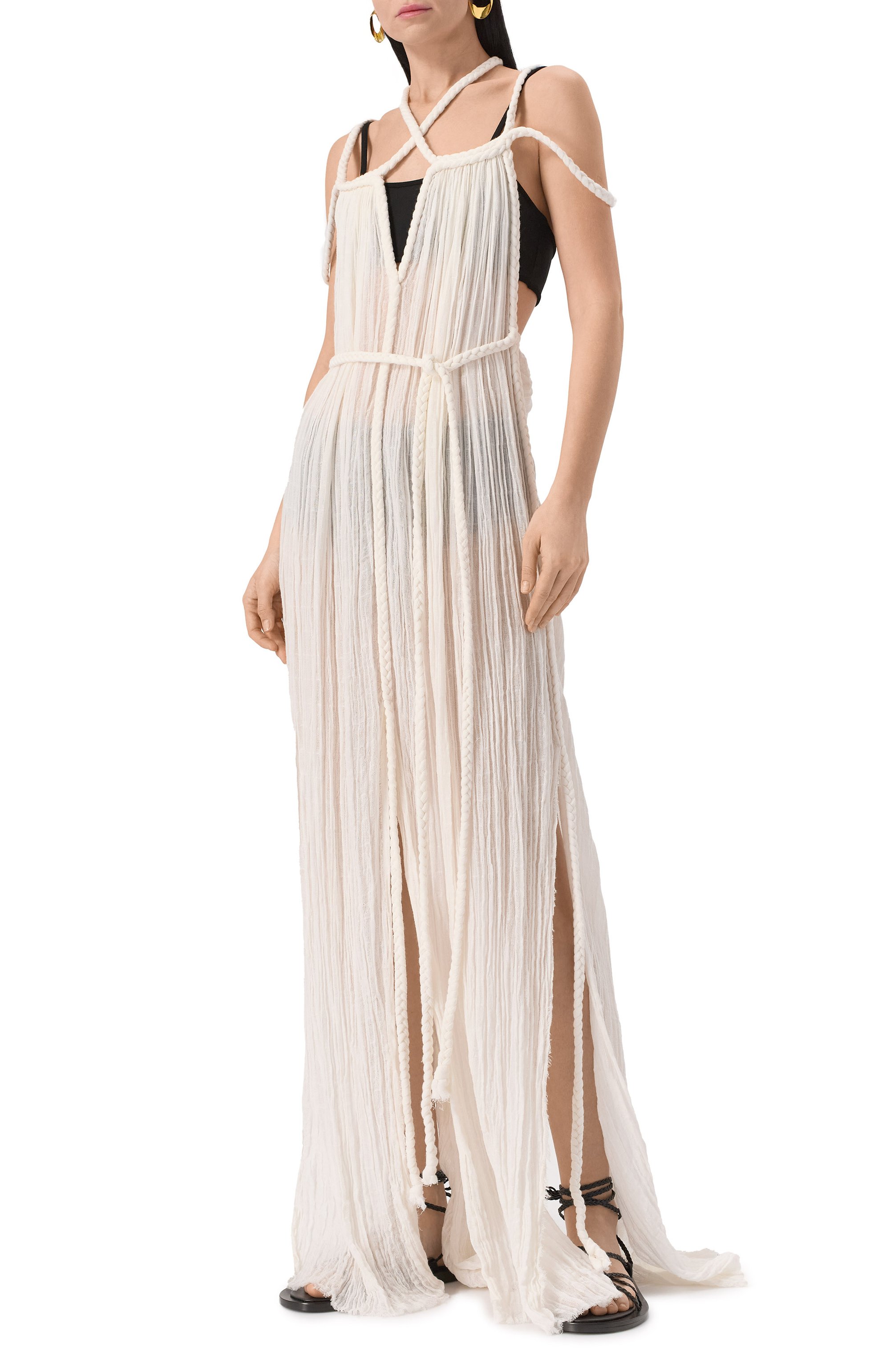 Хлопковое платье KASIA KULENTY молочного цвета по цене 79150 руб., арт. APHR0DITE G0WN, фото 3 Хлопковое платье KASIA KULENTY, арт. APHR0DITE G0WN, фото 3