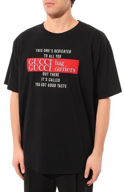 Хлопковая футболка GUCCI, арт. 616036 XJD1E, фото 3