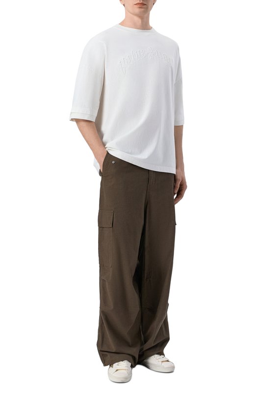 Хлопковая футболка Palm Angels PMAA10QS26JER001 Белый  PMAA10QS26JER001 Фото 2
