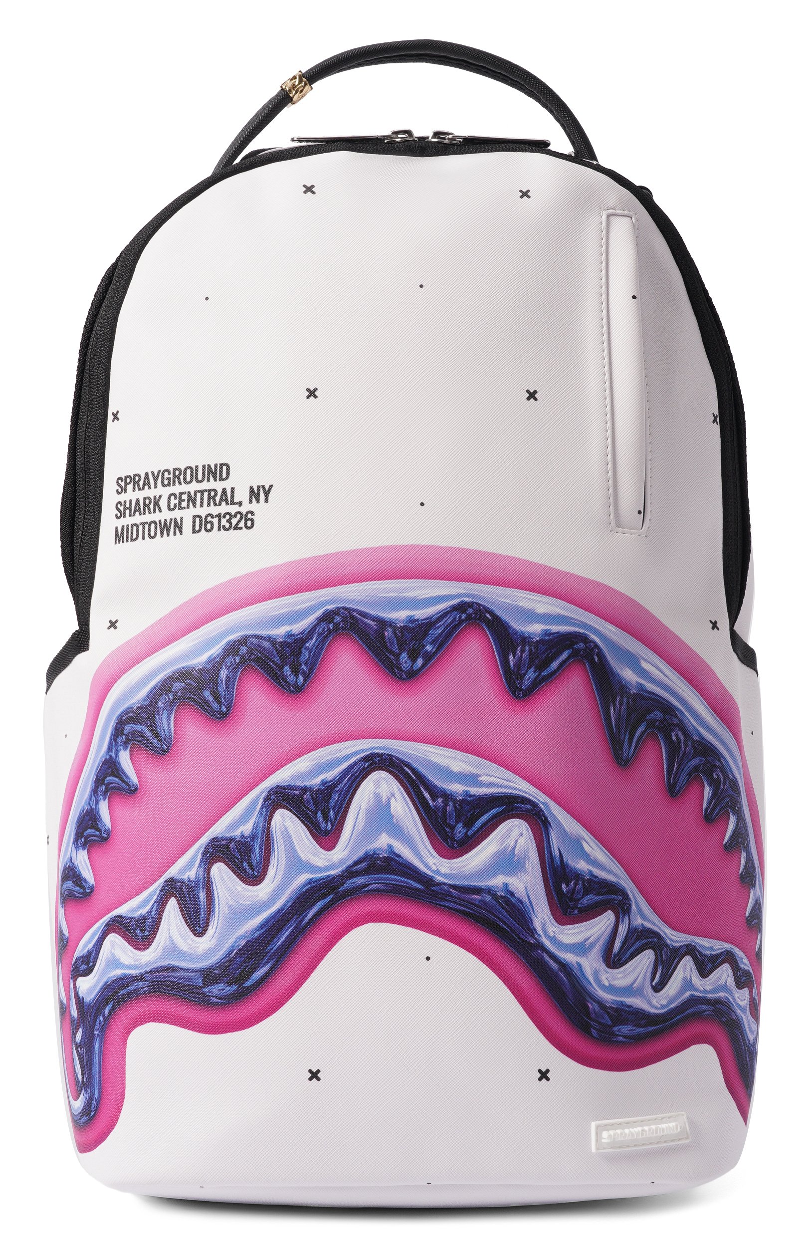 Рюкзак SPRAYGROUND, арт. 910B8427NSZ/SHARK CENTRAL LIQUID CHR0ME BACKPACK, фото 1