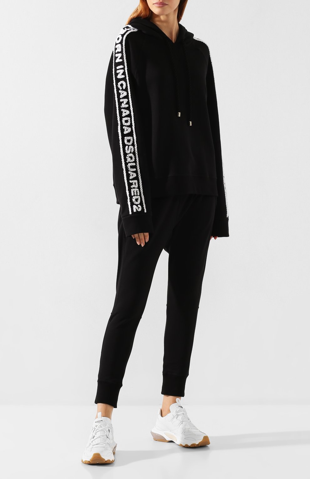 Хлопковый костюм DSQUARED2 черного цвета по цене 137500 руб., арт. S75FZ0045/S25042, фото 1 Хлопковый костюм DSQUARED2, арт. S75FZ0045/S25042, фото 1