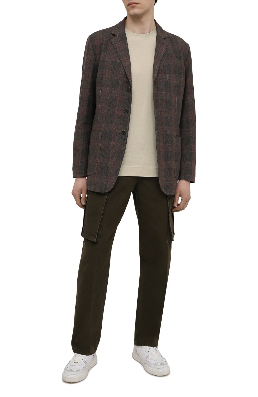 Пиджак из хлопка и льна ASPESI коричневого цвета по цене 45300 руб., арт. S1 A CJ01 G403, фото 2 Пиджак из хлопка и льна ASPESI, арт. S1 A CJ01 G403, фото 2