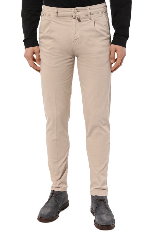 

Хлопковые брюки Kiton, Бежевый