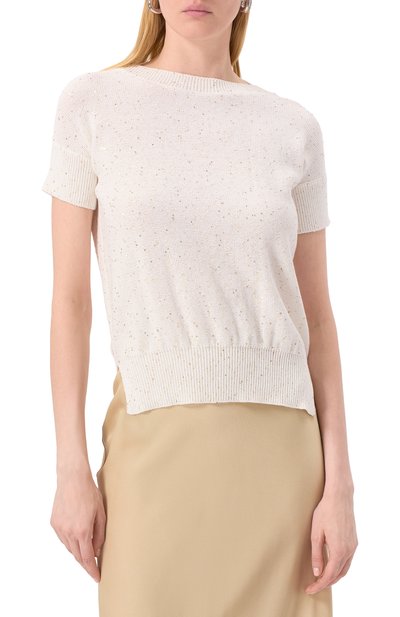 Хлопковый пуловер LORENA ANTONIAZZI, арт. P25124TM29A/3049, фото 3