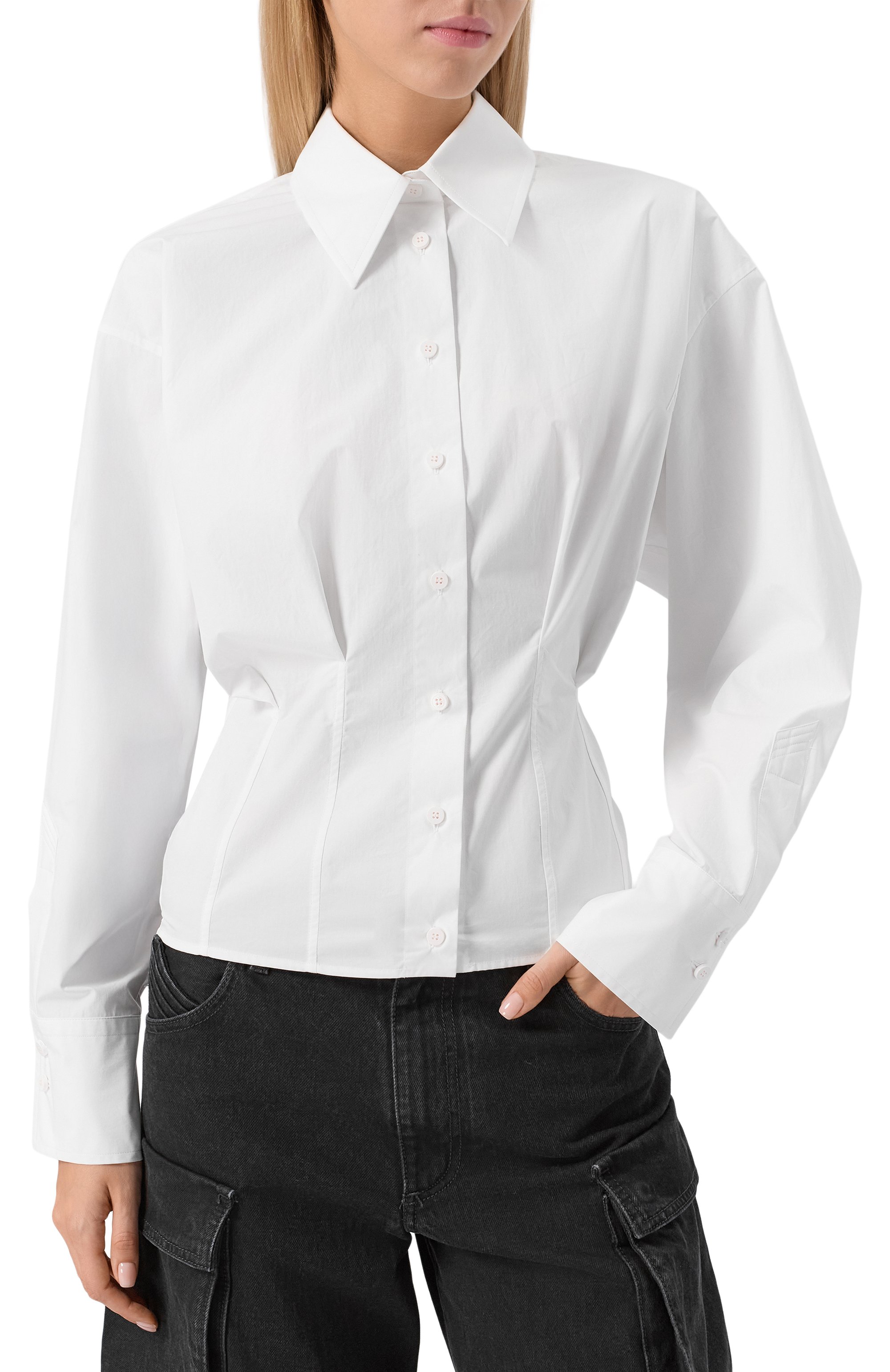 Хлопковая рубашка THE ATTICO, арт. 251WCH00043/CCC052AA, фото 3