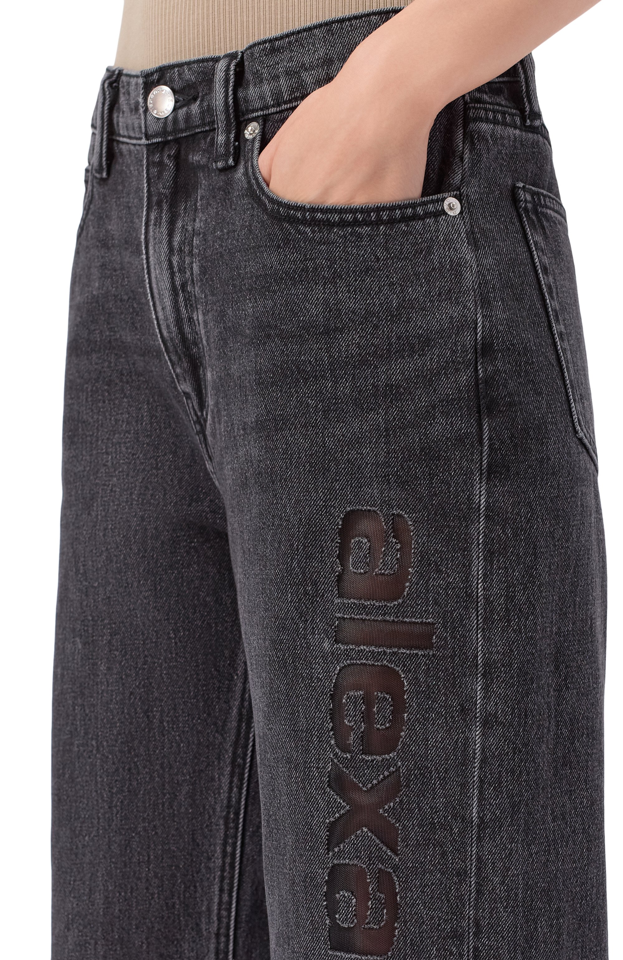 Джинсы ALEXANDER WANG черного цвета по цене 92750 руб., арт. 4DC3254837, фото 5 Джинсы ALEXANDER WANG, арт. 4DC3254837, фото 5