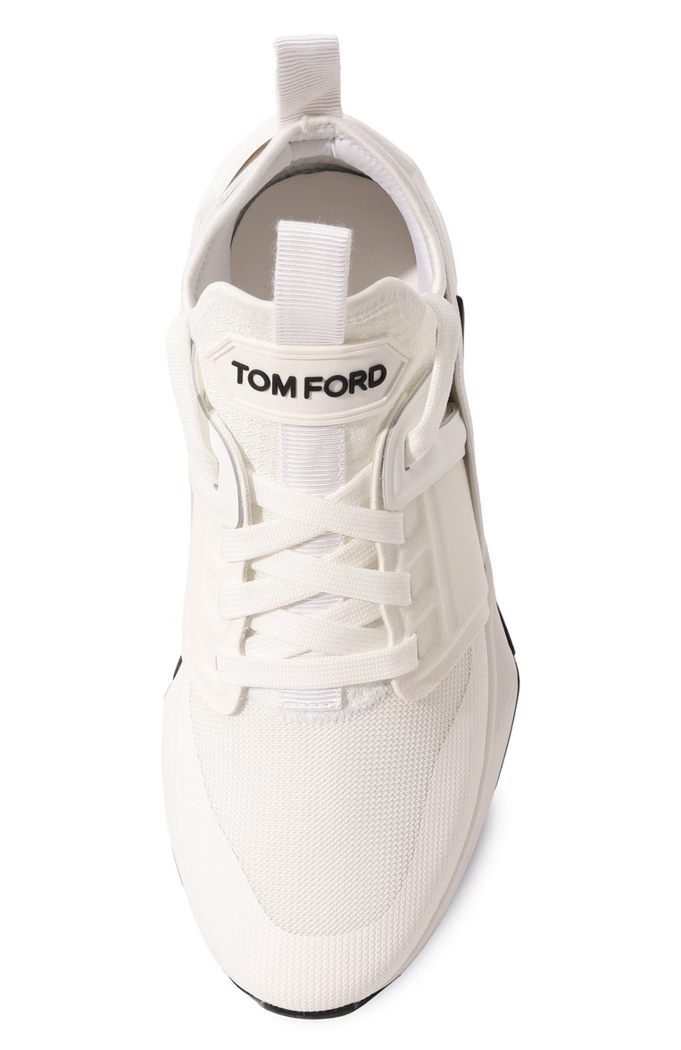 Мужские комбинированные кроссовки jago TOM FORD белого цвета, арт. J1100-T0F001 | Фото 6 (Материал внешний: Текстиль; Материал внутренний: Натуральная кожа; Материал утеплителя: Без утеплителя; Стили: Классический; Нос: Не проставлено; Региональные ограничения белый список (Axapta Mercury): Не проставлено; Кросс-КТ: Низкие)