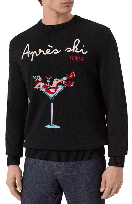 Джемпер из шерсти и вискозы MC2 Saint Barth HER0001-00070I/HER0N Чёрный  HER0001-00070I/HER0N Фото 3