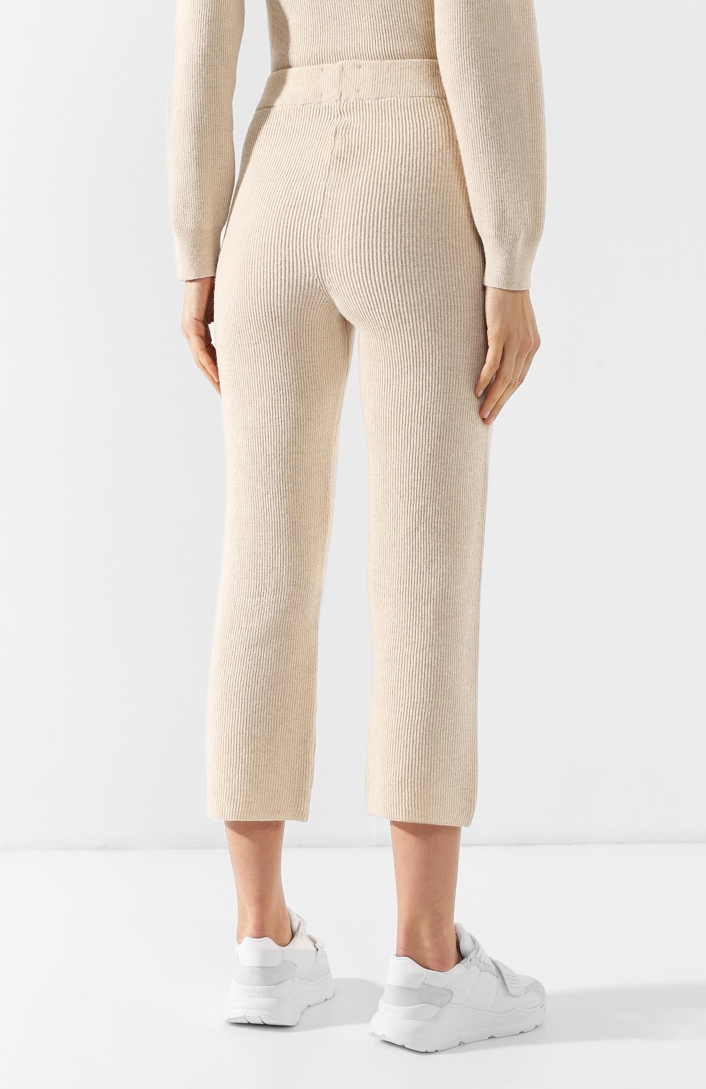 Брюки с поясом NANUSHKA, арт. TIGRE_IV0RY_CASHMERE BLEND RIB CASHMERE BLEND RIB, фото 4