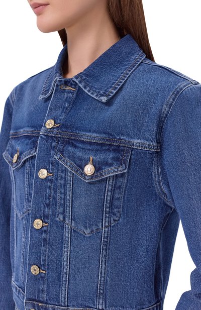 Джинсовая куртка 7 FOR ALL MANKIND синего цвета по цене 38100 руб., арт. 7UCY0C10-3NL, фото 5 Джинсовая куртка 7 FOR ALL MANKIND, арт. 7UCY0C10-3NL, фото 5