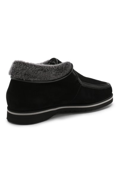 Замшевые ботинки на шнуровке с внутренней меховой отделкой ZILLI, арт. MDQ-BM018-D0015/005X, фото 4