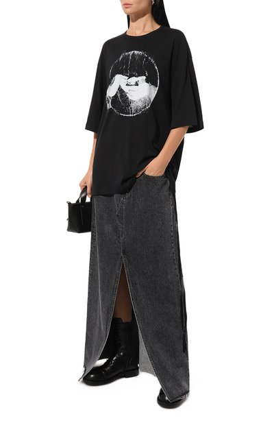 Хлопковая футболка ANN DEMEULEMEESTER, арт. 2402-W-JTS06-37-FA206-099, фото 2
