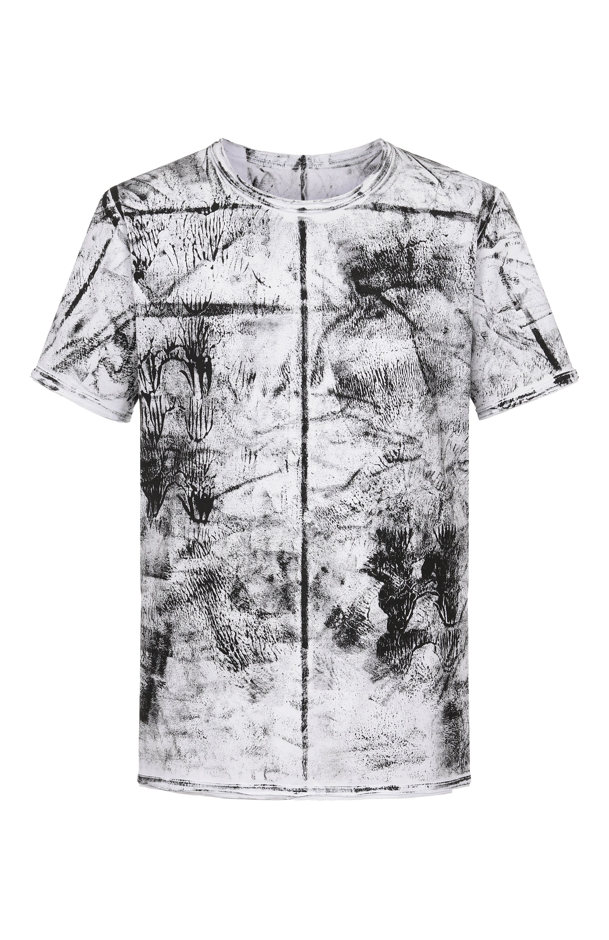 Хлопковая футболка 139DEC черно-белого цвета по цене 16200 руб., арт. T540-W-OXIDE, фото 1 Хлопковая футболка 139DEC, арт. T540-W-OXIDE, фото 1