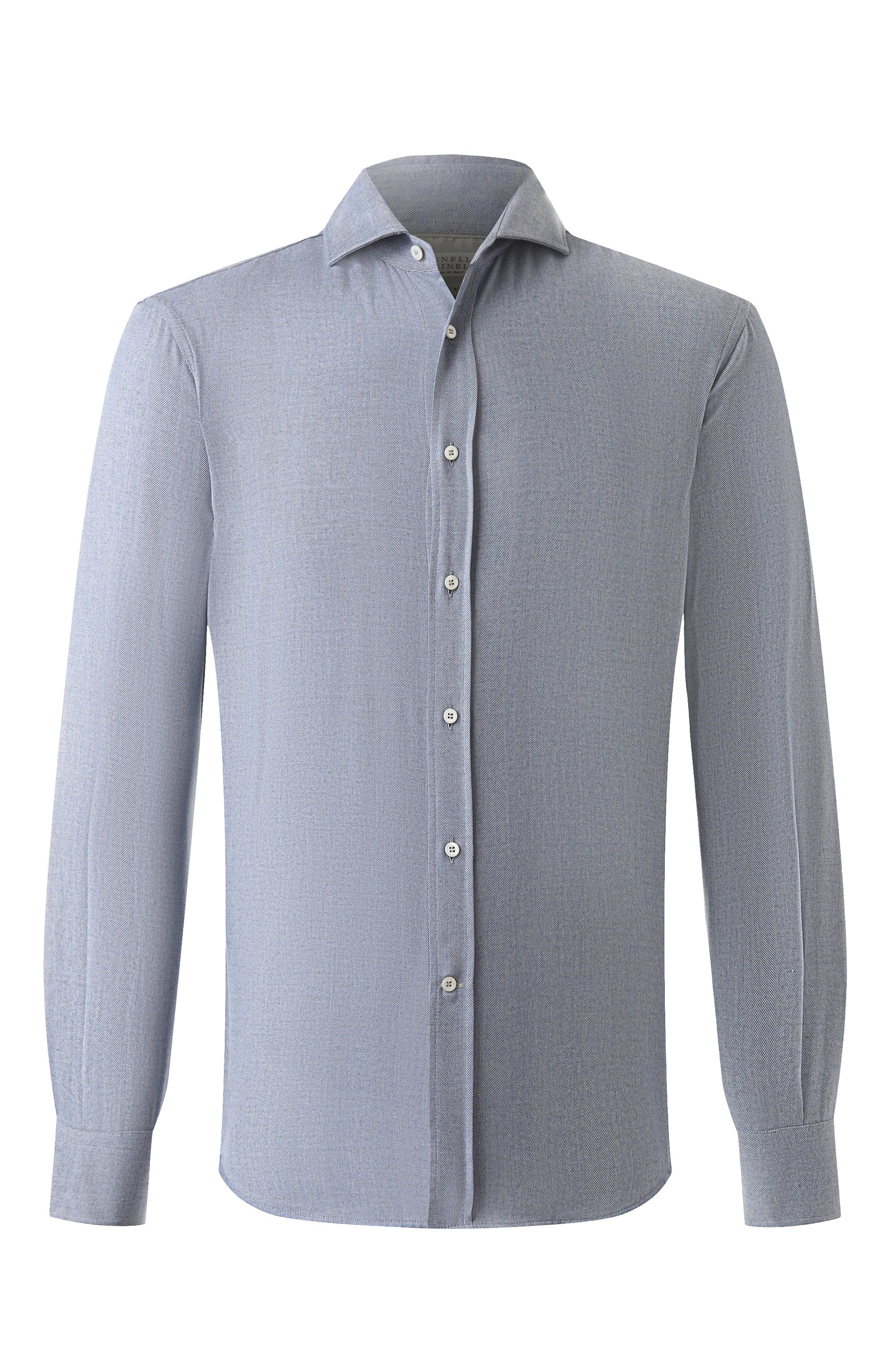 Рубашка из хлопка и лиоцелла BRUNELLO CUCINELLI, арт. MY6370627, фото 1